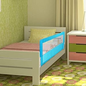 Gototop Barriere De Securite Rabattable Pour Lit De Bebe 150 180 Cm 180cm Bleu Amazon Fr Bebe Et Puericulture