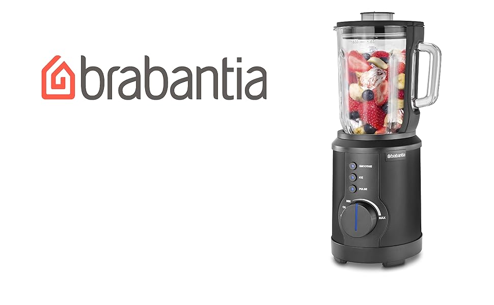 Amazon.de Brabantia D102MB Standmixer 1000 Watt Mixer 3 Programme Eiscrusher Pulse