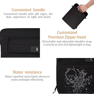 Organizer includes an open top mesh pocket, a zipper pocket, a phone pocket, and pen holders.