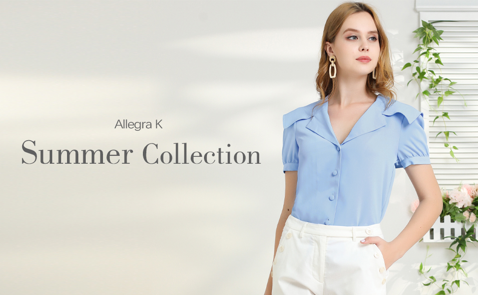 Collared shirts with puffy sleeves Clearance