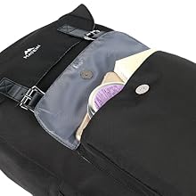 HIGH QUALITY & DURABLE MATERIAL-- High quality cotton canvas and leather trim makes the backpack