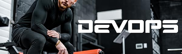 DEVOPS Men's 3 Pack Sports Performance Active Compression Cool Dry Baselayer Shorts 8 dv