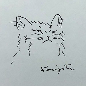 Amazon | 藤田 嗣治 『サッフォー【猫の本】』絵画 版画 猫 挿絵