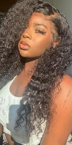 curly 4X4 lace closure wig