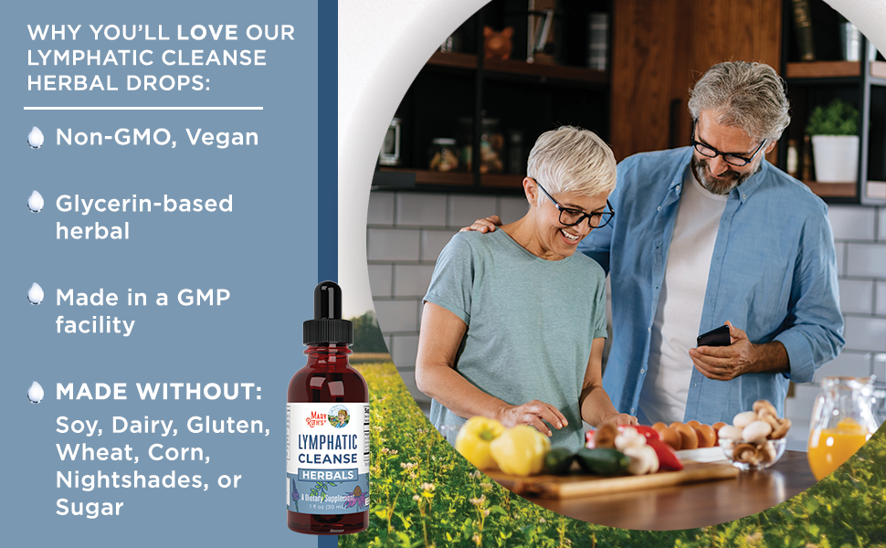 Lymphatic Cleanse, herbs, herbal, liquid, liquid drops