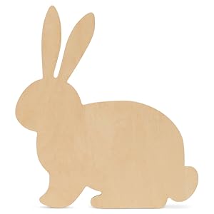 Unfinished wood easter cutout for spring and summer