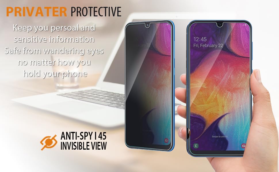 Película protetora de privacidade para Samsung A30