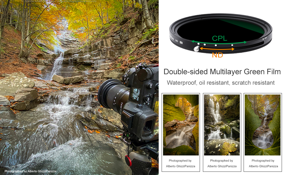 K&F Concept 77mm Variable ND Filter+CPL Circular Polarising Polarizer