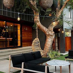 Brightech Ambience Pro - Waterproof, Solar Powered Outdoor String Lights - 48 Ft