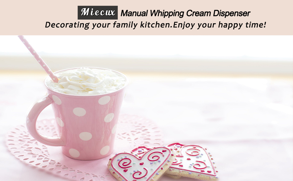 Manual Professional Whipping Cream Dispenser Handheld DIY