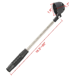 NovelBee 2 Pack of Telescopic Golf Ball Retriever with Automatic Locking Scoop and Cleaning Brush