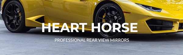 HEART HORSE REAR VIEW MIRROR