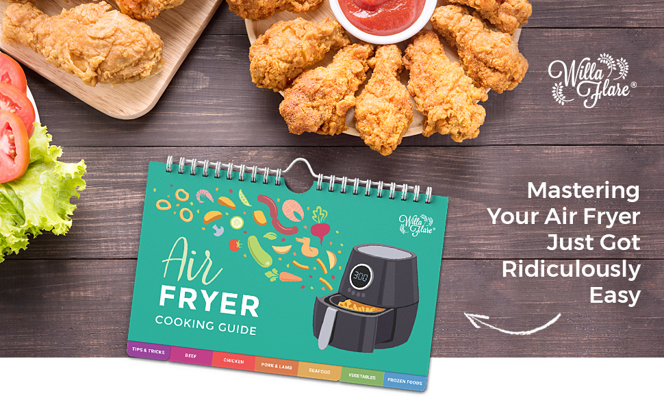 willa flare air fryer flip chart banner image