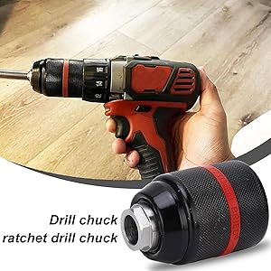 キーレスチャック B ビット2本付き キーレスドリルチャック 電動ドライバー用