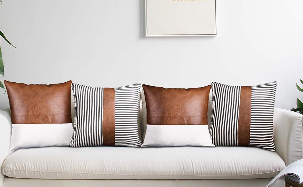 cygnus Decorative Throw Pillow Covers 18x18 Inch Faux