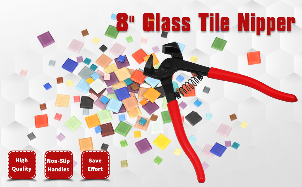 SPEEDWOX Tile Nippers for Ceramic Tiles 8 Inches Mosaic Cutter Pliers