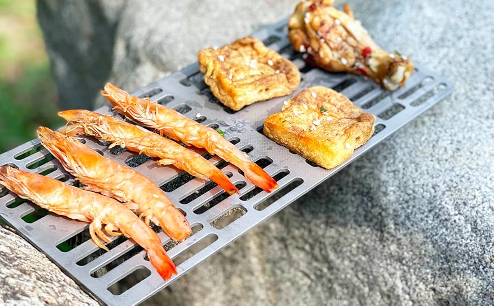Amazon | Tentock 焼き網 バーベキュー 網 チタン 焼き網 グリル