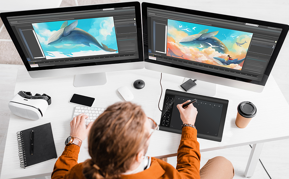 DIGITNOW V1060 Plus Digital Graphics Drawing Tablets 