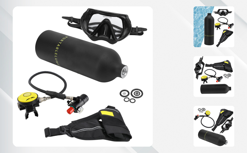 Amazon.co.jp: DIDEEP 1L ミニ スキューバ タンク セット 水中