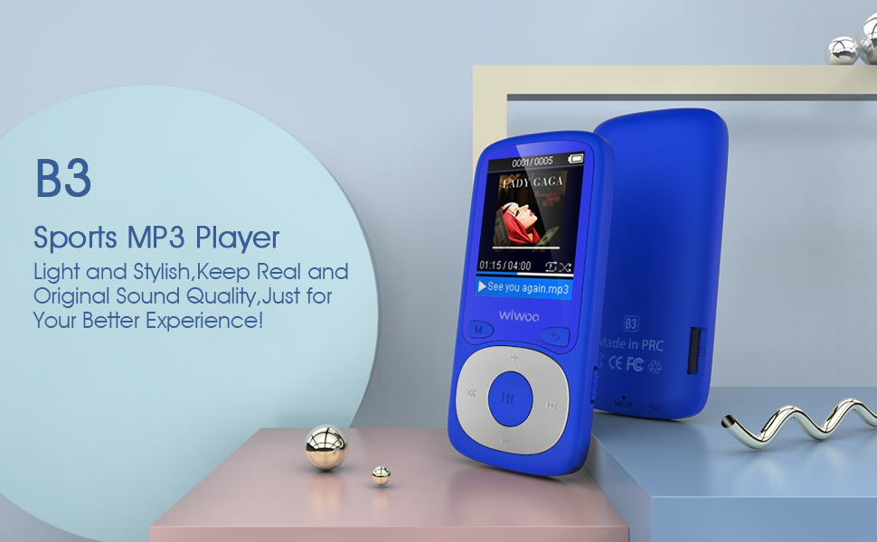 wiwoo 16GB MP3 Player with FM Radio, Portable Running Music Player with