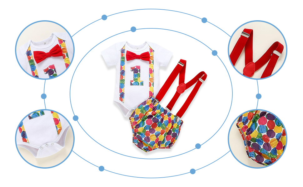 Baby Boy First Birthday Cake Smash Outfit