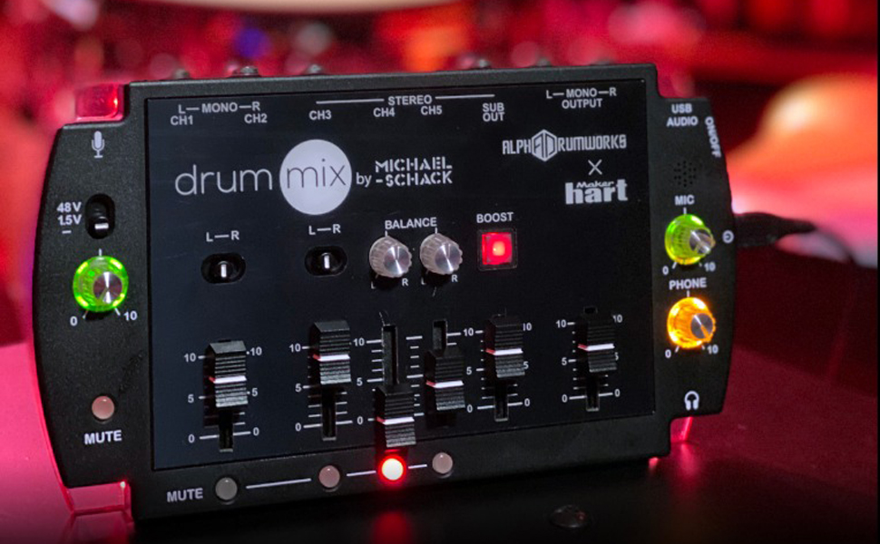 Maker hart Drum 5 channels/3.5mm/6.3mm jack USB audio out
