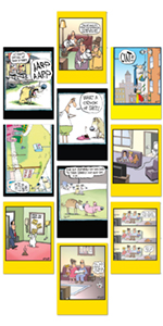 cartoon comic dog dogs puppy puppies cat pets illustrated drawing doodle