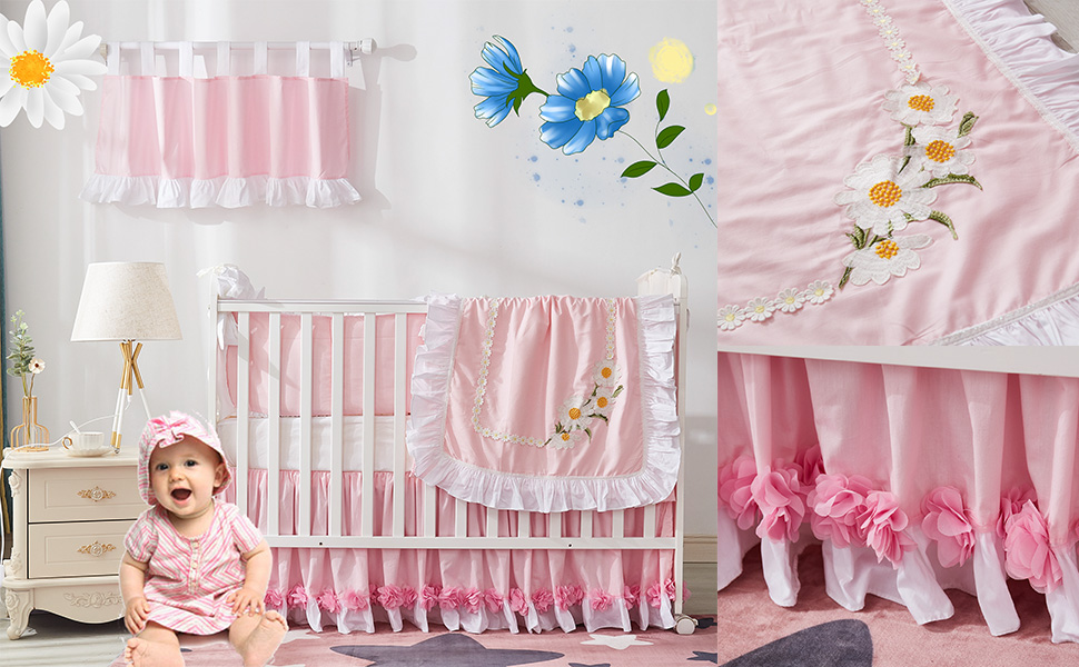 pink princess crib bedding