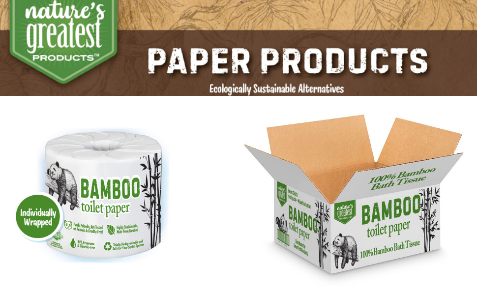 Bamboo Toilet Paper 6Rolls 2Ply Made From TreeFree