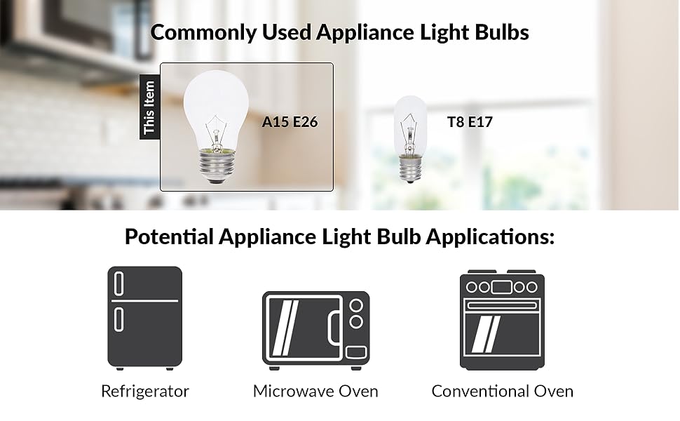 Simba Lighting Appliance Light Bulb A15 25W (6 Pack) Incandescent Mini