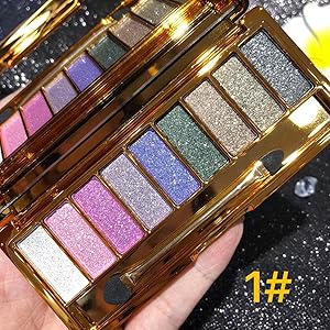 Glitter Eyeshadow Palette,9 Colors