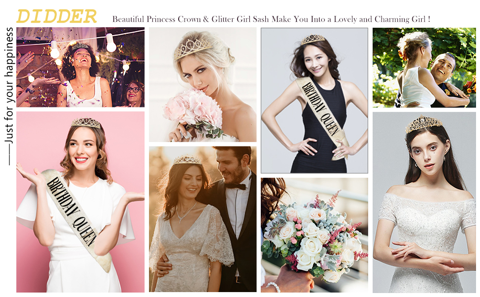 Birthday Queen Sash & Rhinestone Tiara Kit