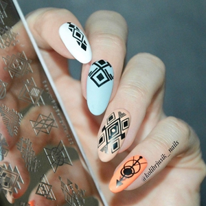 plaid nail stamping plate