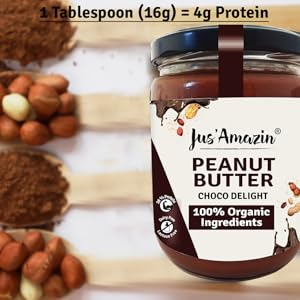 Organic Peanut Butter - Choco Delight - High Protein | Zero Cholesterol | SPN FOR 1