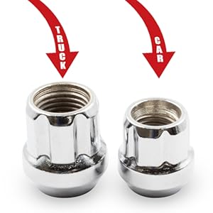 Truck and Car Open-End 6-Spline Lug Nut Chrome 