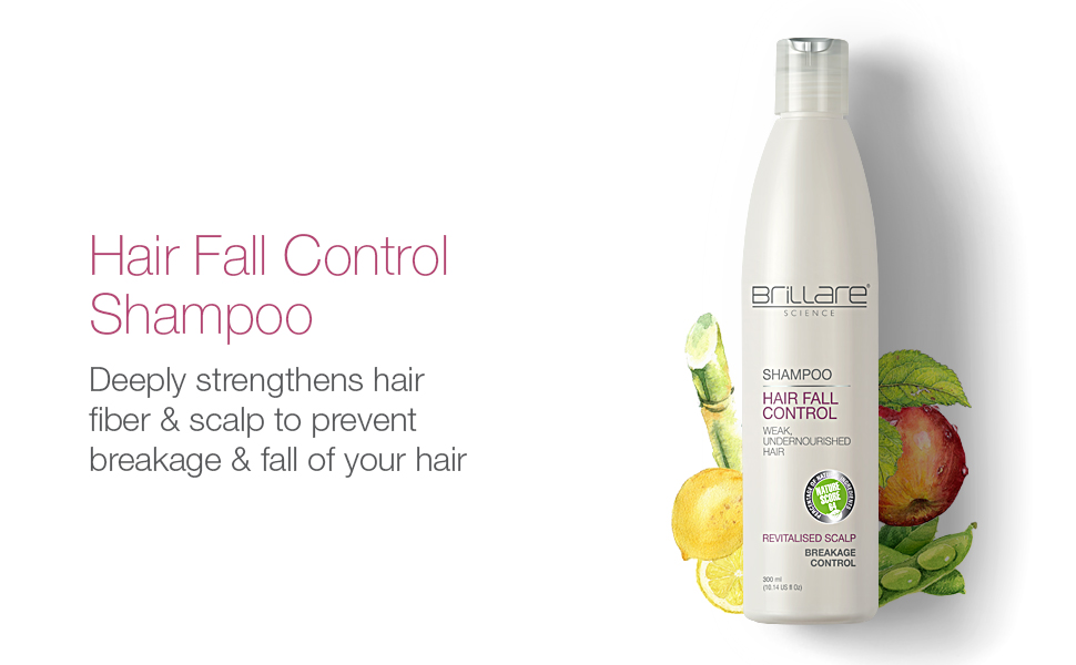 Brillare Hair fall Control Shampoo For Weak & Undernourished Hair, 300