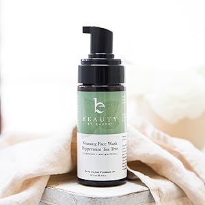 beauty by earth natural and organic foaming face wash for dry oily sensitive skin tea tree sensitive