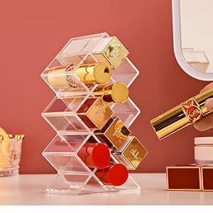 Rady♡コスメケース Amazon.co.jp: リップ 口紅 収納 スタンド かわいい 大容量16本