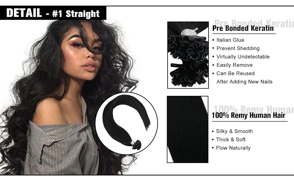 Amazon Com Sunny 18inch Fusion Hair Extensions Remy Human Hair
