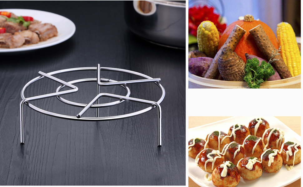 Amazon.com: Stainless Steel Steaming Rack Stand Cooking Ware Steamer