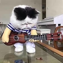 Amazon スタアナ Staana 犬 犬服 ギター 二足歩行 コスチューム 変身 コスプレ 変装 面白い ドッグウエア 小型犬用 猫用 M スタアナ Staana コスチューム 通販