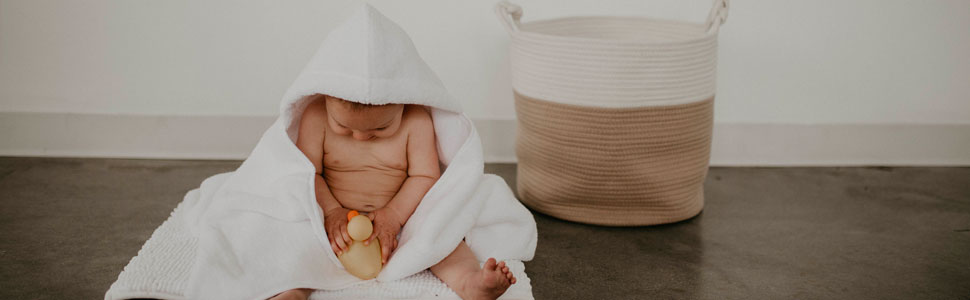 soft, lush, thick and absorbent hooded towel for baby and toddler