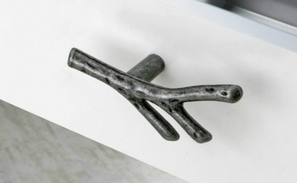 Joyindecor 8 Pack Twig Branch Cabinet Knobs Zinc Alloy Vintage
