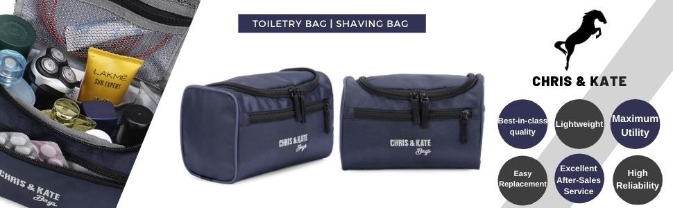 Chris & Kate, CKB_292SE, bags, toiletry bags, shaving bag, blue toiletry, compact multipurpose bag