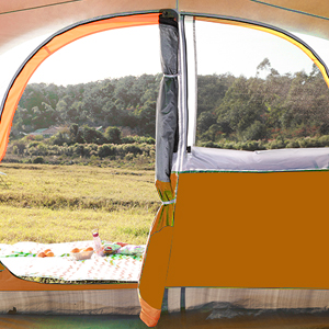 UNP Tents 6 Person Waterproof Windproof Easy Setup,Double Layer Family Camping Tent with 1 Mesh Door & 5 Large Mesh Windows -10'X9'X78in(H) 26 tents