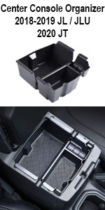 Center Console Organizer Tray for Jeep Wrangler JL JLU 2018-2019, Jeep Gladiator JT Truck