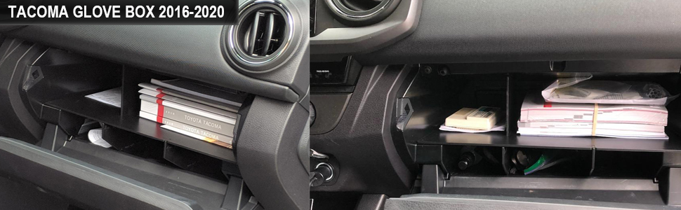 Center Console Accessory Organizer Compatible with 2016 2017 2018 2019 Toyota Tacoma Glove box