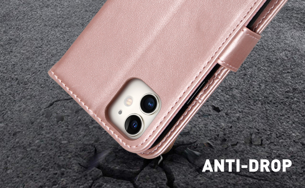 MONASAY iPhone 11 Wallet Case,6.1inch [Glass Screen Protector Included