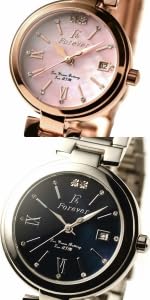 Amazon レディース腕時計 人気 10気圧防水 10年電池ムーブ搭載 日本製ムーブメント シェル文字盤 文字盤のクリスタルが綺麗な腕時計 カレンダー 日付 簡易ベルト調整工具付き フォーエバー Forever Fl 1201 1 レディース腕時計 腕時計 通販