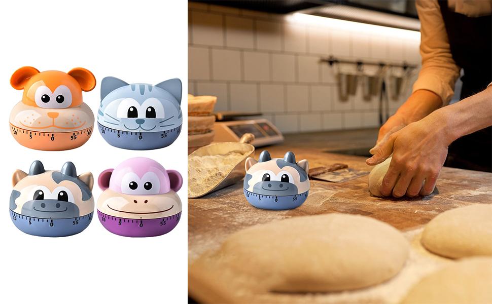 Amazon | キッチンタイマー,漫画動物キッチン タイマー機械式 60 分